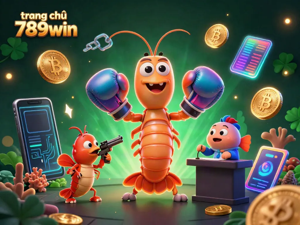 Experience the excitement at trang chủ 789win with a vibrant 3D illustration showcasing dynamic casino elements and characters.